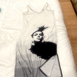Ixuria vintage Edie Sedgwick (Andy Warhol muse) slip dress with slit.